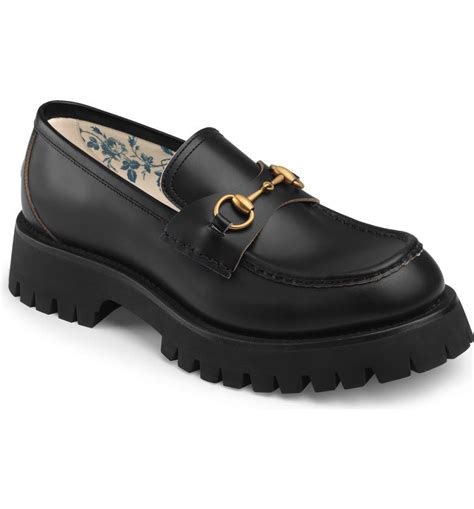 gucci bit loafers lug sole|lug sole loafers outfit women.